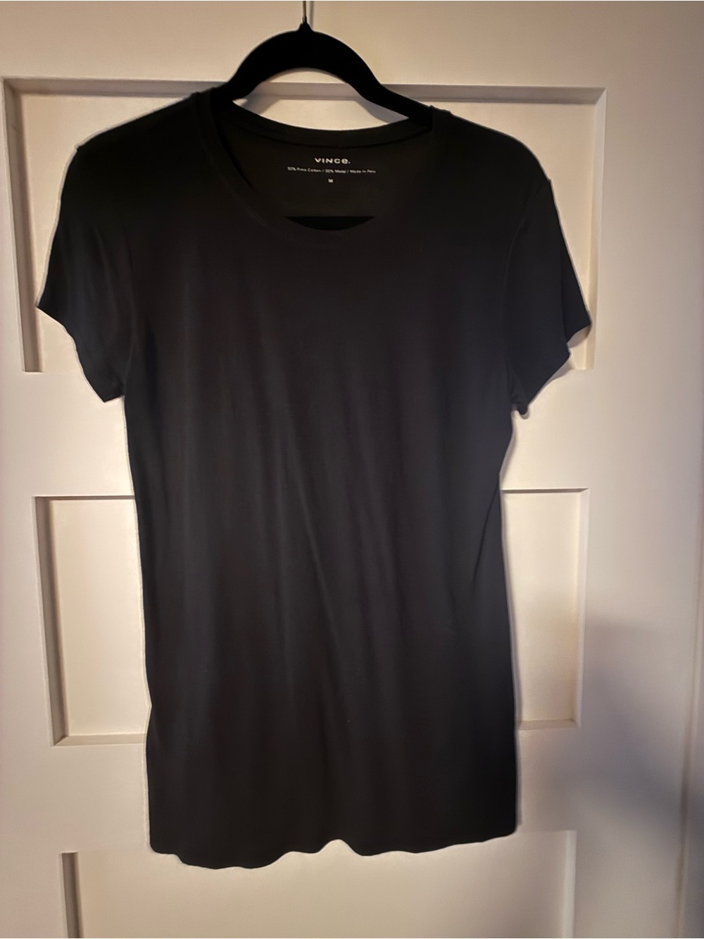 Vince Black Crewneck Short Sleeve Tee